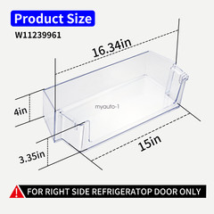 W11239961 Refrigerator Door bin Fits whirlpool refrigerator door WRS321SDHZ08