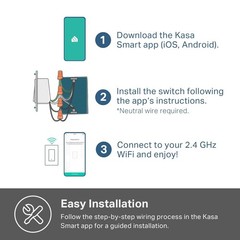 Compact Light Almond Smart Light Switch – Voice Control with Alexa & Google