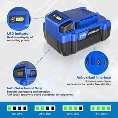 2 Pack 24V 6.0Ah for Kobalt 24 Volt Max Lithium-ion Battery KB624-03 KB124-03