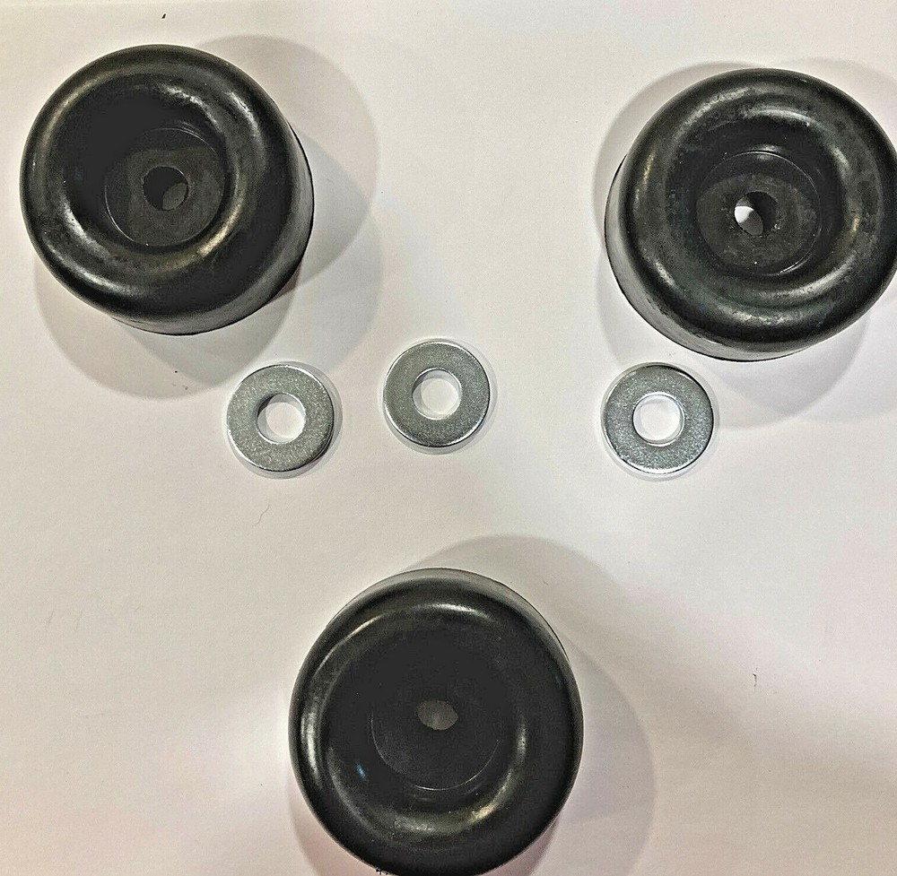 3 Black Rubber Bumper Air Compressor Feet 2.5″ Diameter Made in USA Vibration
