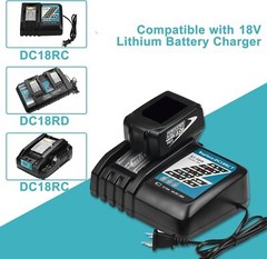 2 Packs 18V 6.0Ah BL1860B Battery For Makita BL1830 BL1840 BL1850 BL1860 LXT400
