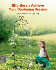 2 Packs Metal Garden Trellis 60″ x 15″ for Climbing Plant Support Rustproof