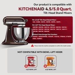 K45WW 6-Wire Whip Attachment Fits KitchenAid Tilt Hand Wash Only – Aluminum