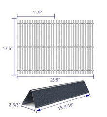 Weber Spirit / Spirit II 300 Series Staineless Steel Grates and15.3″ Flavorizer