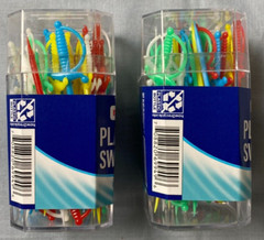 Meijer Plastic Swords Multicolor 40 Count Each Lot of 2 NEW