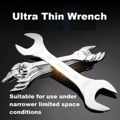 Ultra-thin Double Open End Wrench High Carbon Steel Slim Spanner 3mm Thickness
