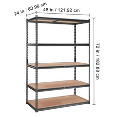 Storage Shelving Unit Garage Storage Rack 5-Tier Adjustable 2000 lbs Load