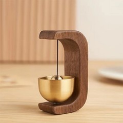 Magnetic Wood Doorbell Shopkeepers Bell Brass Entryway Wind Chime Home Decor