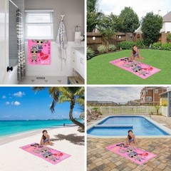 Franco Kids LOL Surprise Bath/Pool/Beach Towel, 58 in x 28 in,