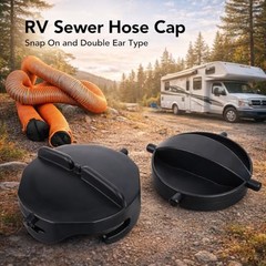 RV Sewer Hose Cap, Leakproof Double Ear Anti-Aging Plastic Waste Tank Seal for