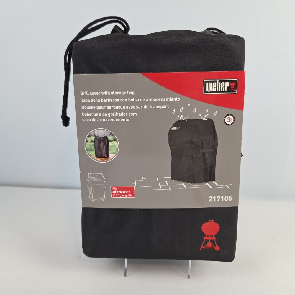 WEBER 7105 Spirit 210 Gas Grill Premium Cover w/ Storage Bag 29″ x 25″ x 42″ H
