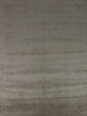 Gray Tribal Indian Area Rug 8×10 Hand-knotted Wool Oriental Carpet for Any Room