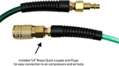 Polyurethane(Pu) 1/4-Inch X 100FT Reinforced,Air Hose with 1/4” Swivel Industria