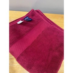 Chaps Home Cranberry Red 100% Cotton Bath Towel 30×58 Made in Turkey NWT