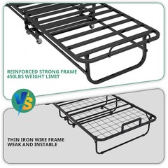Portable 31″ 38″ Rollaway Bed Folding Bed with Foam Mattress for Adults & Guest