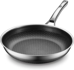 Snowclad Frying Pan Hybrid Non Stick Stainless Steel Skillet Induction Oven, 10″