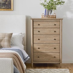 My Texas House 437428 Monroe 5-Drawer Dresser Brushed Oak Finish
