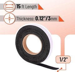 15 Ft High Heat Smoker Gasket for BBQ – Self-Stick Grill Seal Tape, Free & shipp