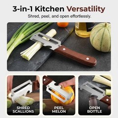 2Pcs Stainless Steel Vegetable Peeler 3 in 1 Multi-Functional for Kitchen Peeler