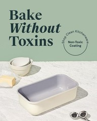 Non-Stick Ceramic 1 lb Loaf Pan – Naturally Slick Ceramic Coating – Non-Toxic…