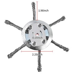 Universal Trimmer Head Grass Tools Steel Wire Wheel Garden Weed Brush Lawn Mower