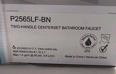Peerless Elmhurst Bathroom Faucet Brushed Nickel Two-Handle Centerset P2565LF-BN