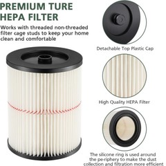 Replacement Cartridge Filter for Shop Vac Craftsman 9-17816 Wet Dry Air Filter