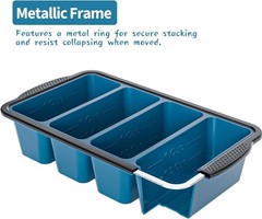 Silicone Freezer Tray With Lid, 8 Large 1 Cup Soup Freezer Molds, 2-Pack