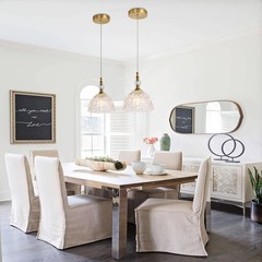 Zuimeitians Modern Bronze Glass Pendant Light 7.68 In Dome Light Fixture Clear