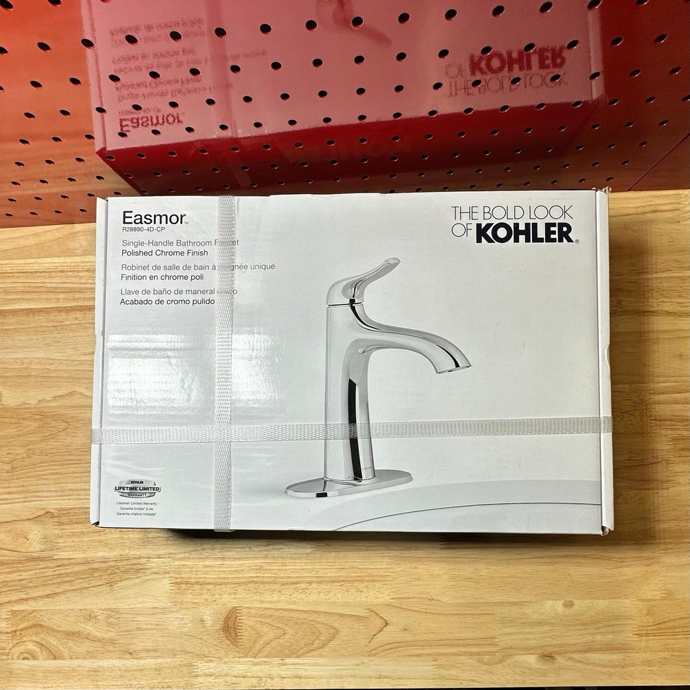 KOHLER Easmor Single-Handle Single Hole Bathroom Faucet in Polished Chrome
