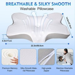 Cervical Pillow For Neck Pain Relief, Orthopedic Neck Support Pillow for Side