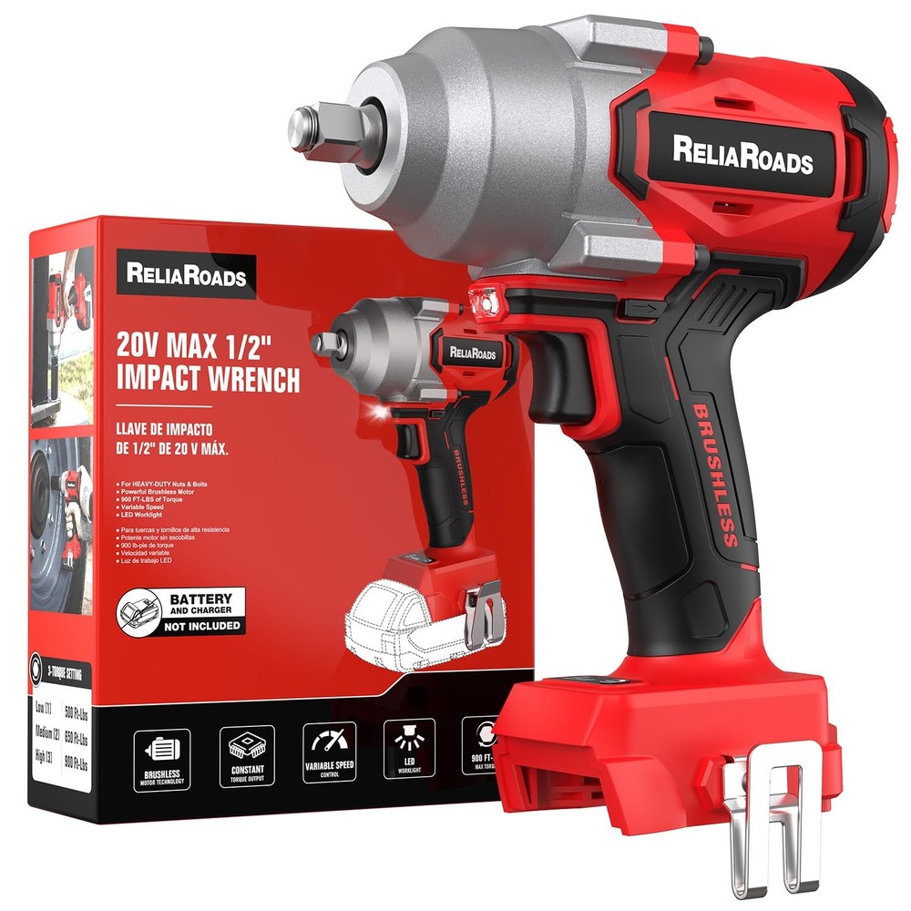 900 Ftlbs Cordless Impact Wrench, 1/2 Inch Impact Gun Compatible MilWauke 18V…