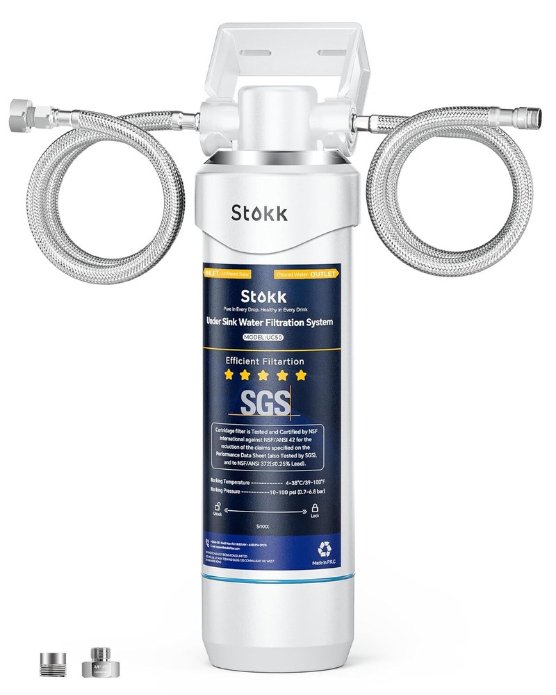Stokk UC50 Under Sink Water Filter, Reduces Lead, Chlorine, Bad Taste & Odor New