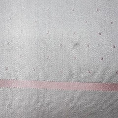 Vtg Reversible Gray Pink Damask Banquet Set 9.5 Ft Tablecloth & 11 Napkins