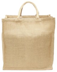 Natural Burlap Shopping Bags – 16″ x 17″ x 8″ – Large Jute Grocery Tote Sack
