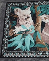 Vintage Koala Tapestry Wall Hanging Made In Turkey 100% Cotton 58×39″