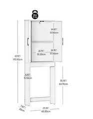 Ardent Over Toilet Storage Cabinet Euro Oak Bathroom Space Saver