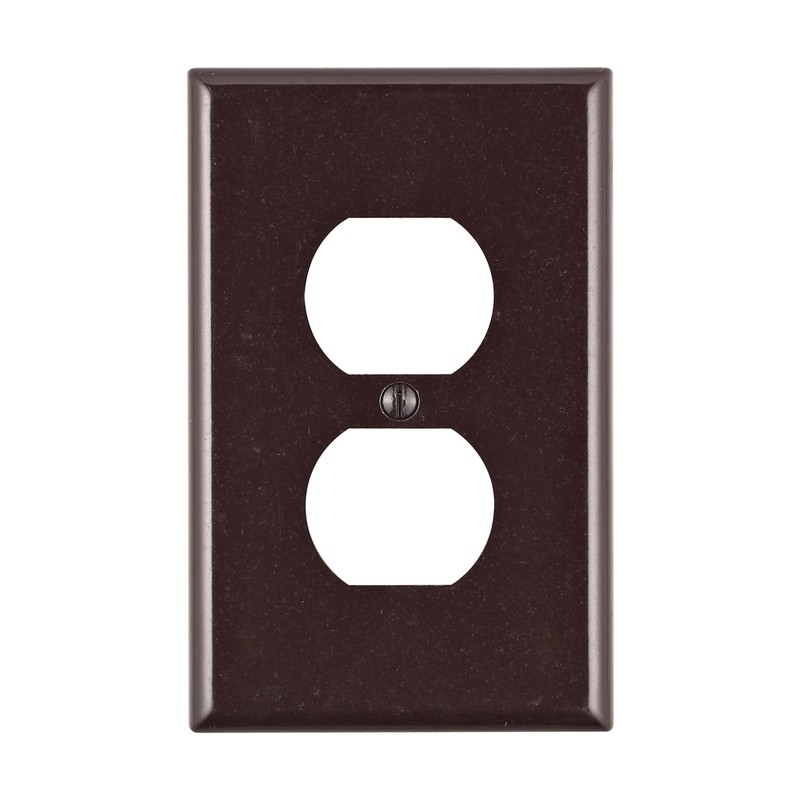 Leviton 002-80503-000 Brown Plastic 1-Gang Wallplate 4.875 H x 3.125 W in.