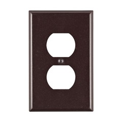 Leviton 002-80503-000 Brown Plastic 1-Gang Wallplate 4.875 H x 3.125 W in.
