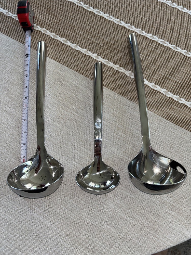 Williams-Sonoma Stainless Steel Serving Lot Of 3 Ladles