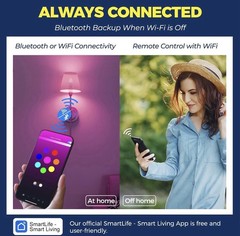 Lightinginside E12 Smart Light Bulb 60W Alexa Google SmartLife No Hub Required