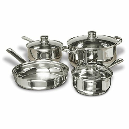 Concord 7-Piece Stainless Steel Cookware Set, includes Pots and Pans