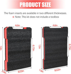 2-Pack Tool Box Foam Insert 48-22-8435 Fit for Milwauke Packout Foam Inserts, Sh