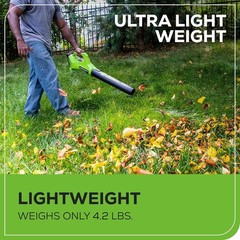 Greenworks Axial Blower 24V Cordless 90 MPH Battery and Charger Included 24B315