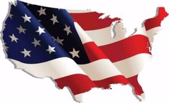 UNITED STATES FLAG MAP GLOSSY POSTER PICTURE PHOTO american usa cool us 2266