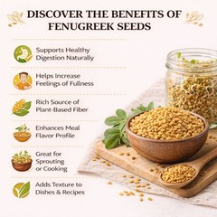 Fenugreek (Methi) Seeds Whole – 2 LBS Premium Spice for Cooking & Sprouting