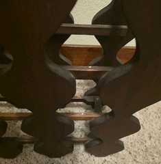 VTG MCM Sculptural Modernist Solid Wood Wine Rack Circa 1970s W/Makers Mark