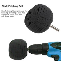 Foam Drill Polishing Cone Ball Pads Kit Car Hub Waxing Buffing Wheel Polisher 4″