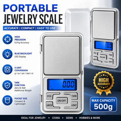 Pocket Digital Mini Scales – 0.01g – 500g Capacity