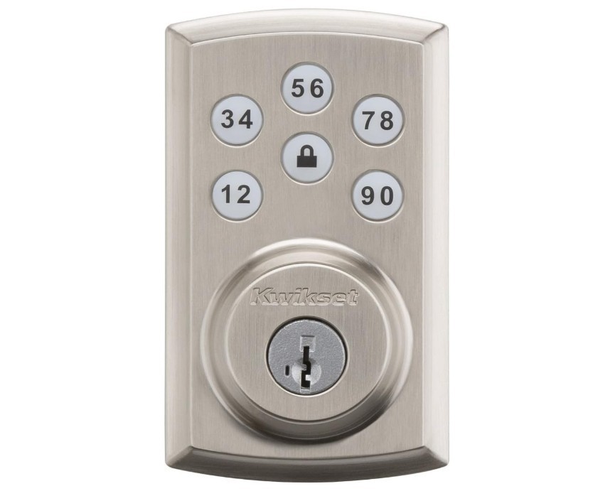 Kwikset SmartCode 888 Touchpad Electronic Deadbolt Satin Nickel Finish SmartKey